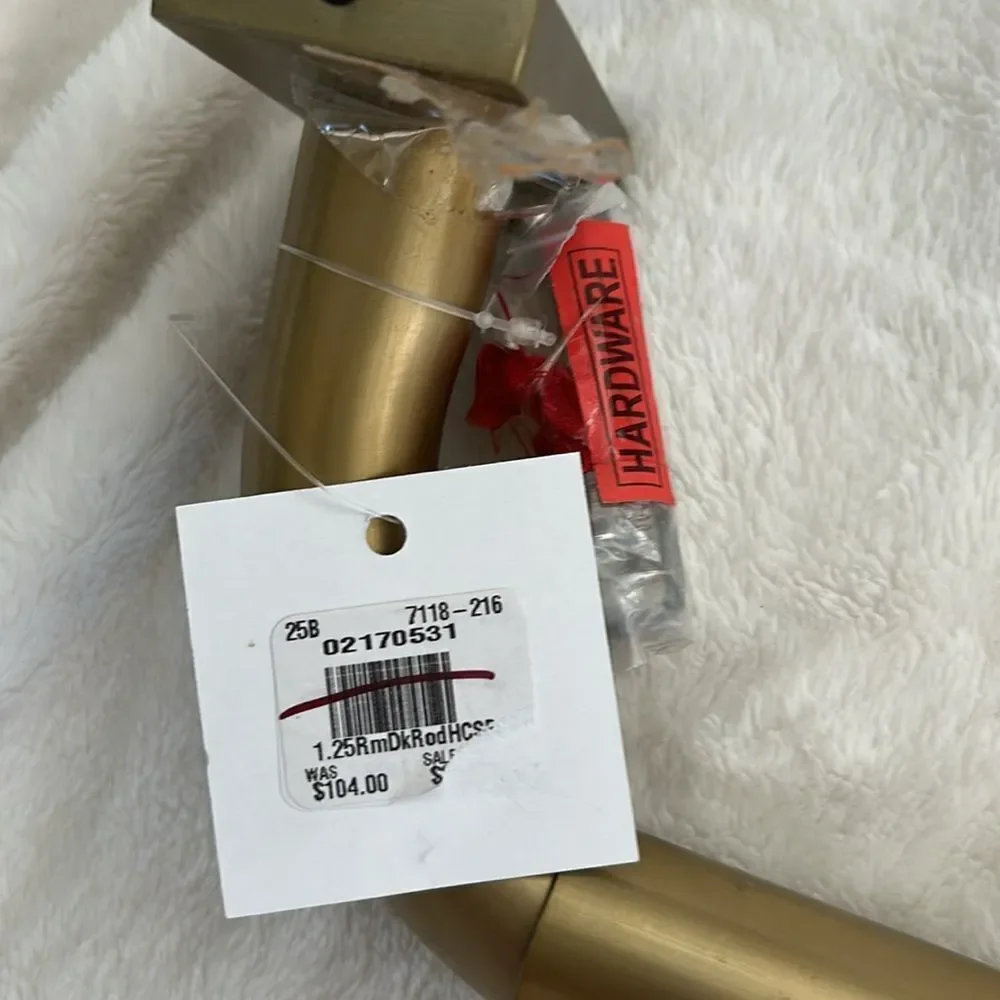 Pottery barn Hidden Connection Room Darkening Curtain Rod, Brass, NWT #2